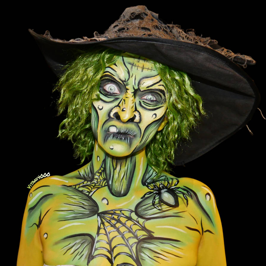 Ugly green witch - Bodypaint