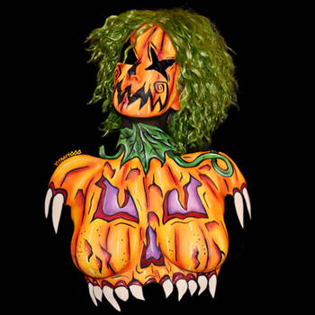 Pumpkin Queen - Bodypaint