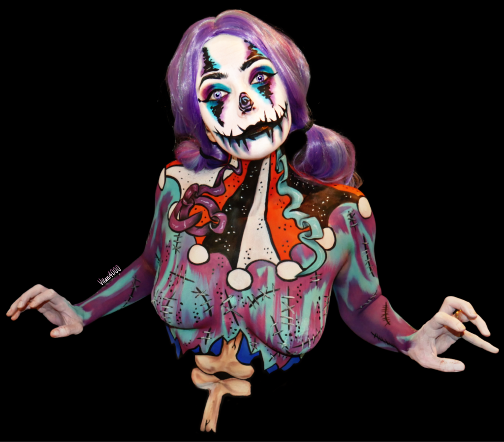 Creepy clown - Bodypaint 4/5
