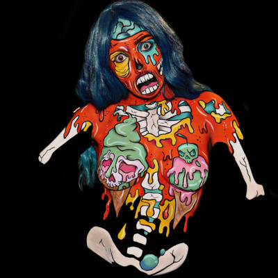 Popart Zombie - Bodypaint