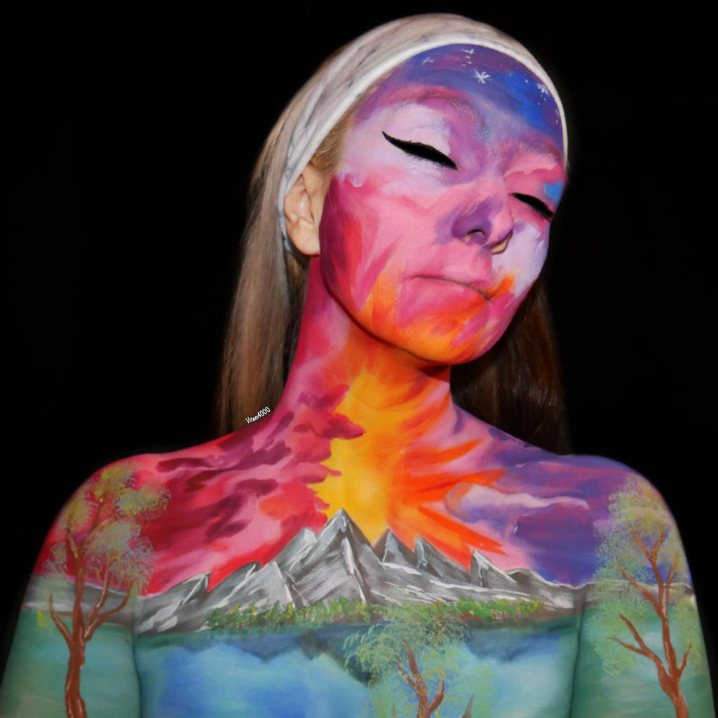 A memorable sunset - Bodypaint