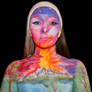 Sundown over the mountains - Bodypaint