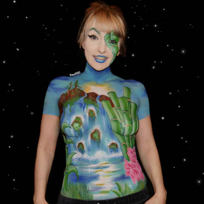 Waterfall Scenery - Bodypaint