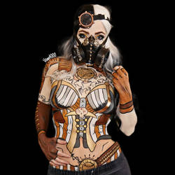 Steampunk lady - Bodypaint 1/8