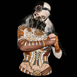Steampunk lady - Bodypaint 7/8
