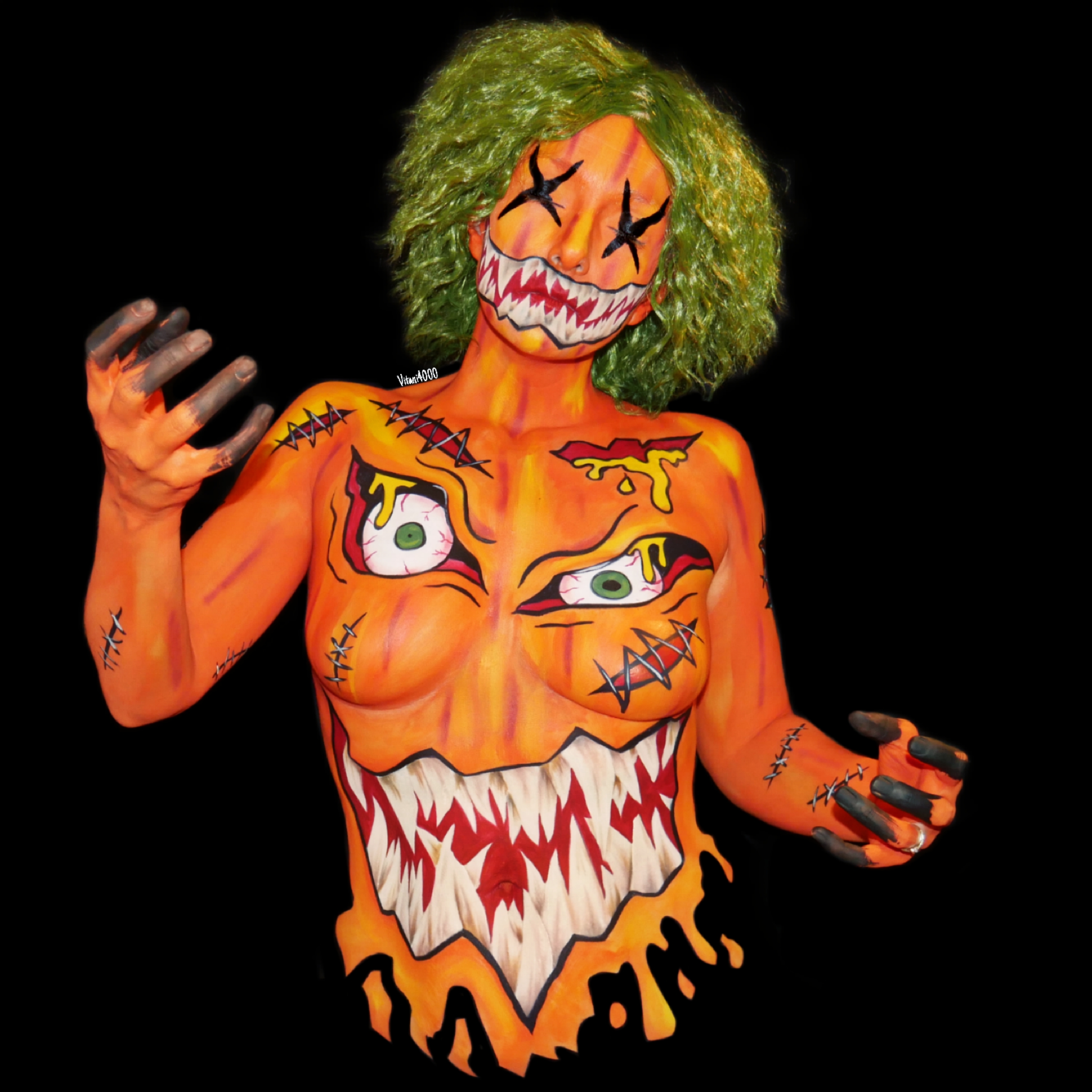 Pumpkin monster - Bodypaint 2/8