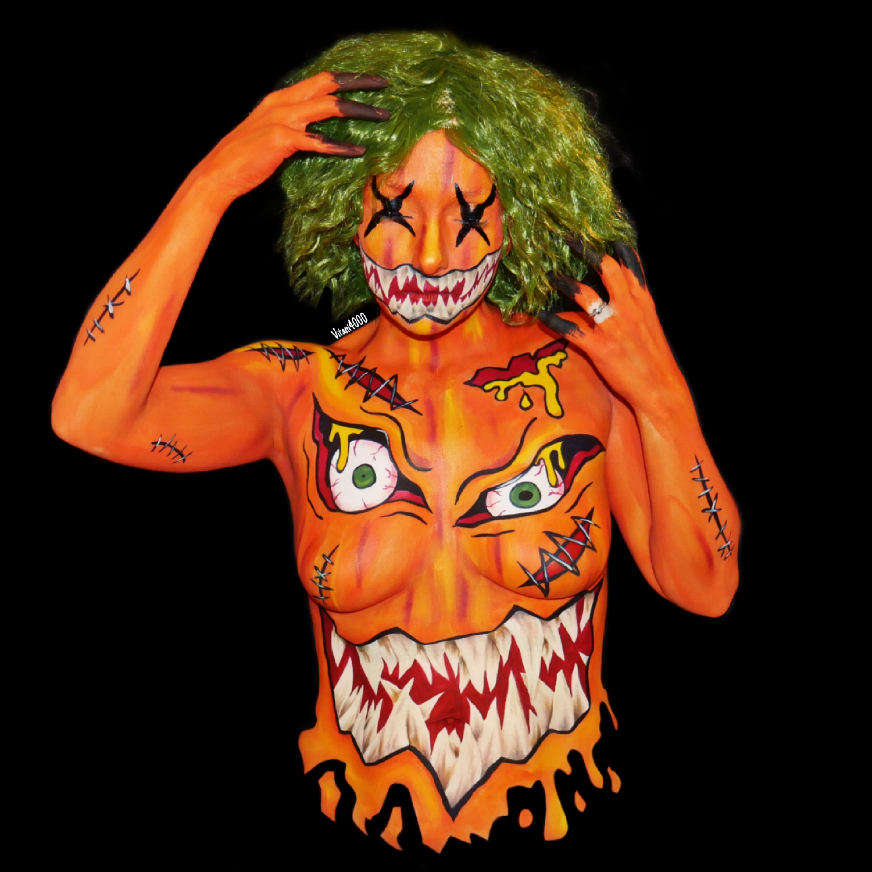 Pumpkin monster - Bodypaint 5/8
