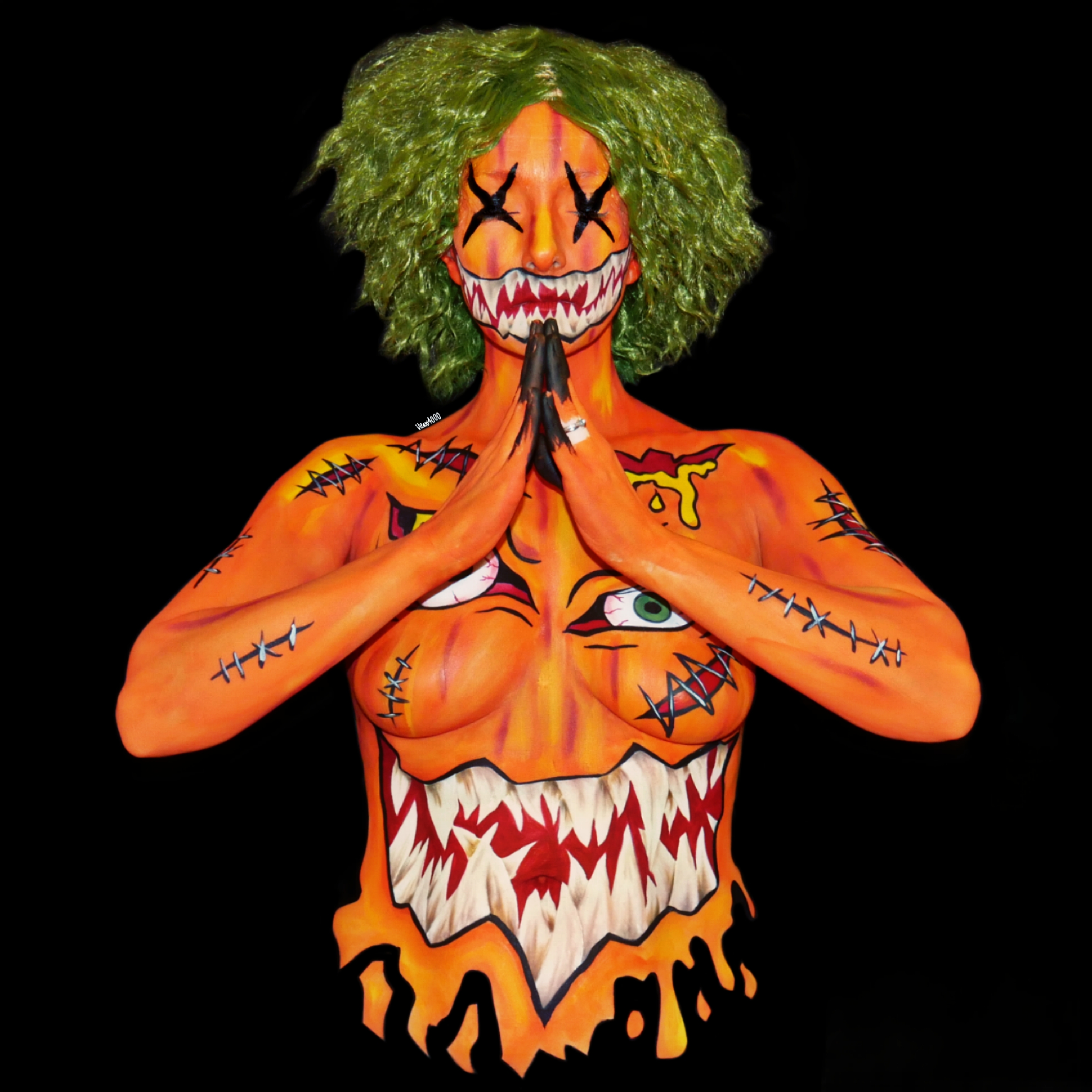 Pumpkin monster - Bodypaint 7/8