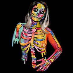 Melting rainbow skeleton - Bodypaint 1/5