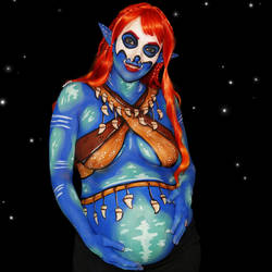 WoW Troll - Maternity Bodypaint 1/5