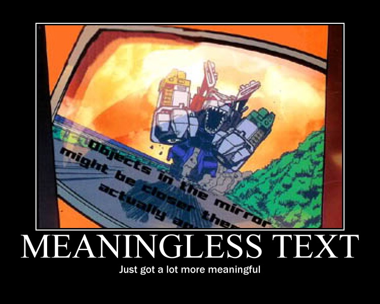 meaningless text