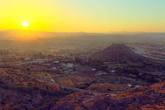 Sunset over Turre from Mojacar