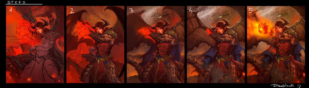 Fire Mage Advanced steps by dleoblack on DeviantArt