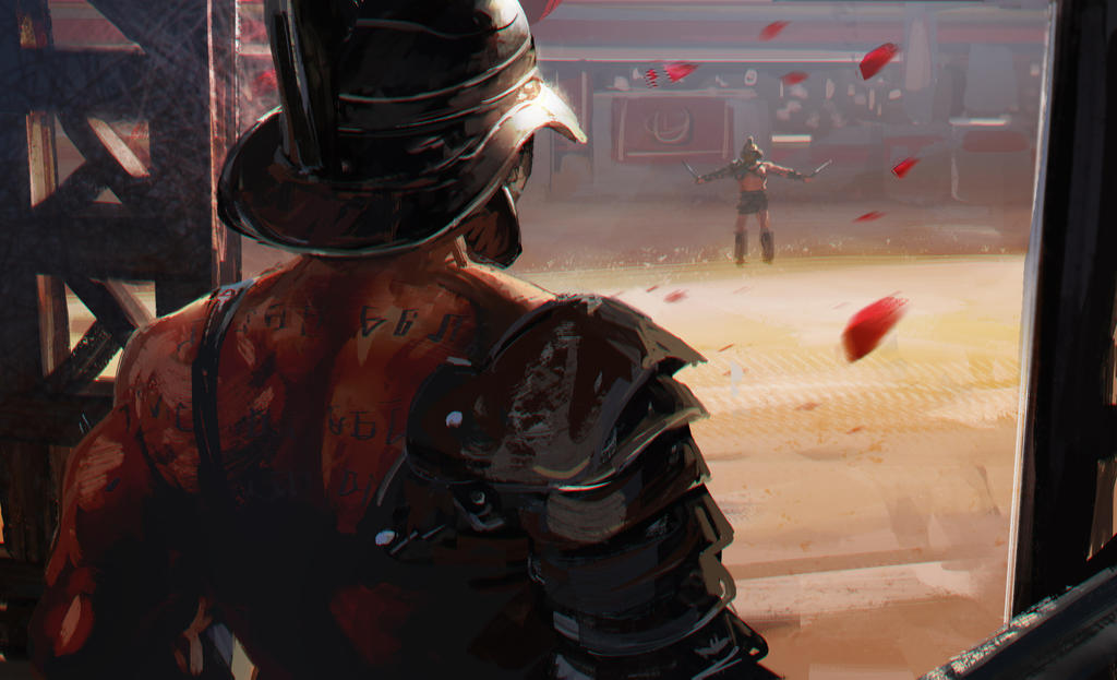 entering arena by dleoblack