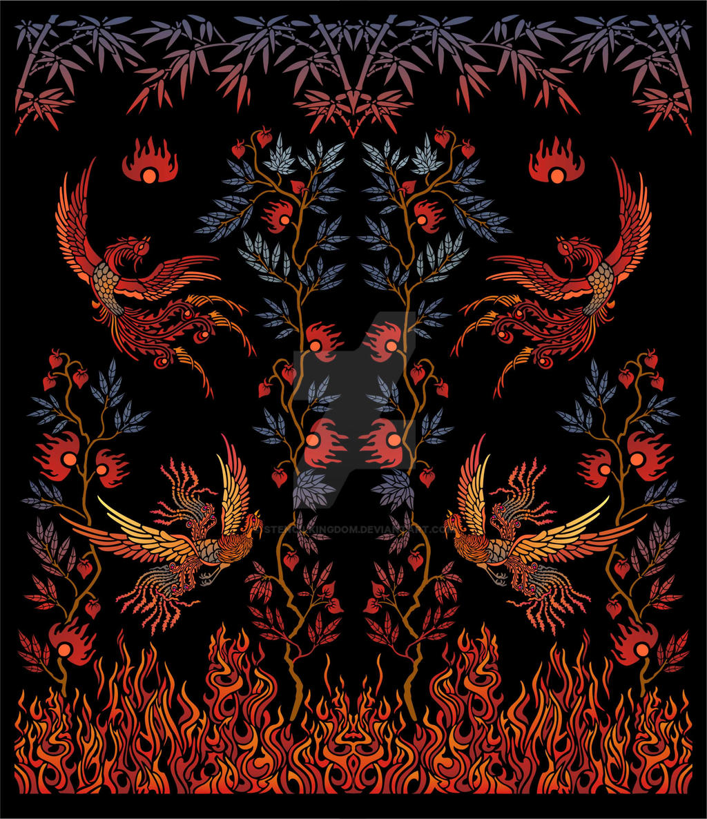 Phoenix Rising Wall Panel by Stencilkingdom on DeviantArt