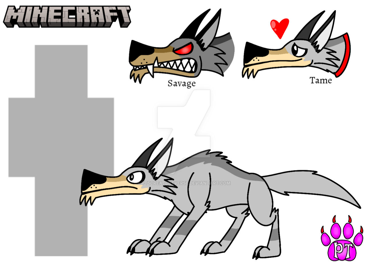 Wolf (Minecraft) by PTsCreatureVerse on DeviantArt