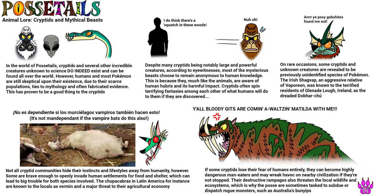 Crypt Animal Possetails: Animal Lore (Cryptids and Beasts) by PTsCreatureVerse on ...