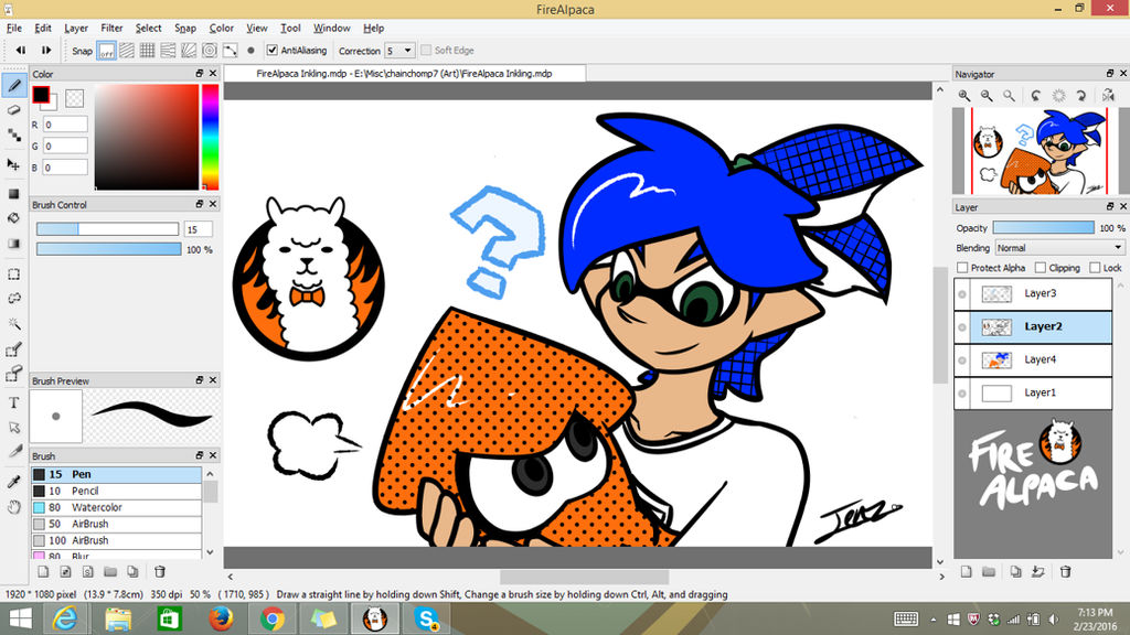 Firealpaca Inkling By Chainchomp7 On Deviantart Firealpaca Inkling By Chainchomp7 On Deviantart