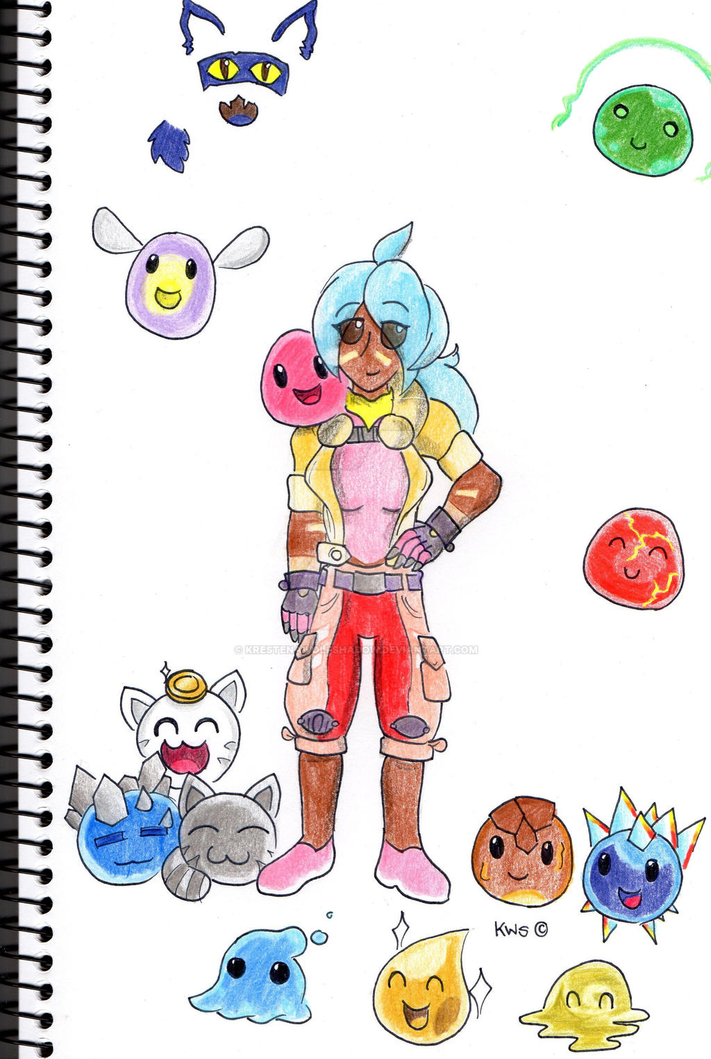 Slime Rancher Drawing by KrestenaWolfShadow on DeviantArt
