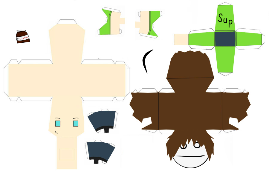 Cry PaperCraft template