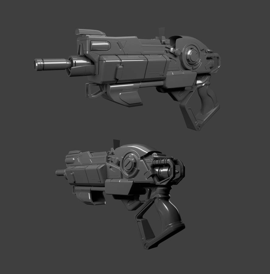 Sify Gun Front View Si fi Gun by Souravnewpavel on DeviantArt