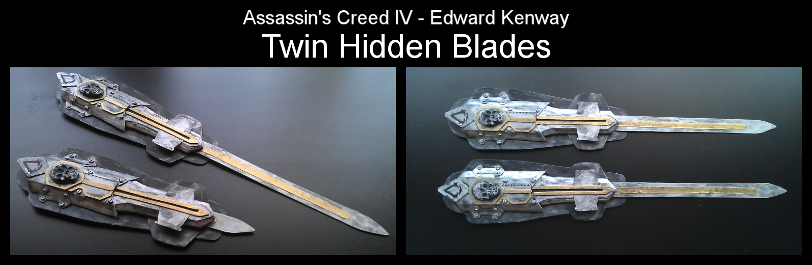 Assassin's Creed Unity Arno Victor Dorian Hidden Blade and Phantom Blade  Cosplay Weapon Prop