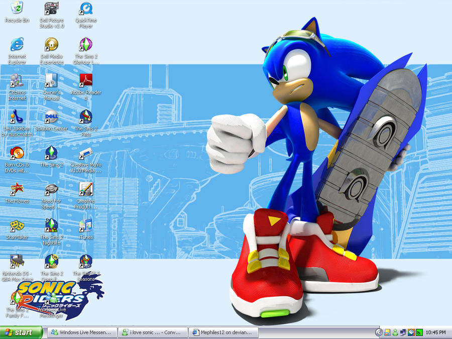 sonic riders sonic desktop by Mephiles12 on DeviantArt