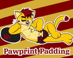 Pawprint Padding (Maroon-Black) by RhodyTheGliscor