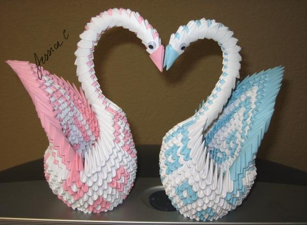 3d Origami Love Swans By Jchau On Deviantart