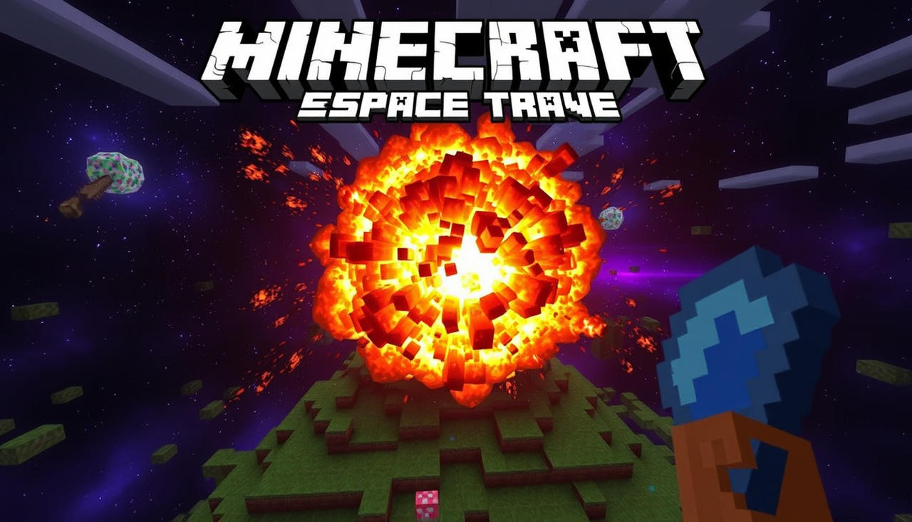 Minecraft Sky Exploding Minecraft Explosion Space by VeronicaCartoons on DeviantArt