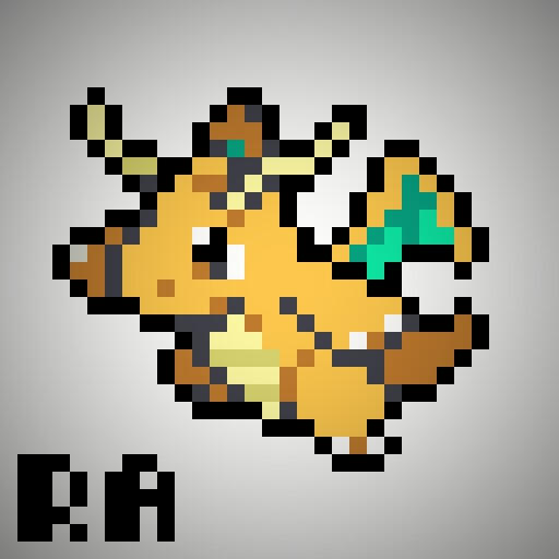 dragonite pixel art grid Perler dragonite fuse hama kandi pyssla