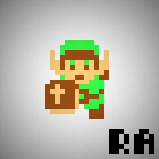 The Legend of Zelda Link pixel art