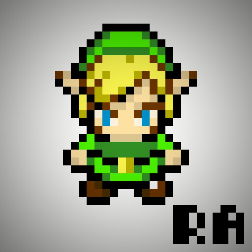 Pixel Art : How to draw Link (The Legend of Zelda) 