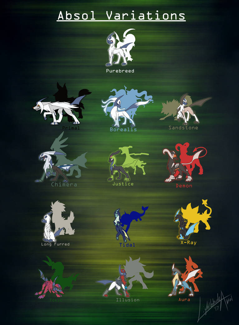 Absol Variations by Nepkatluvr on DeviantArt