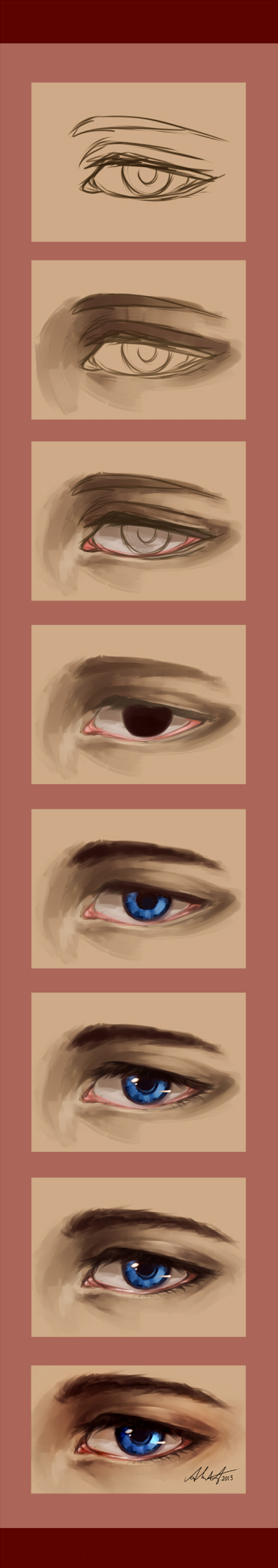 Semi-Realistic Eye Process