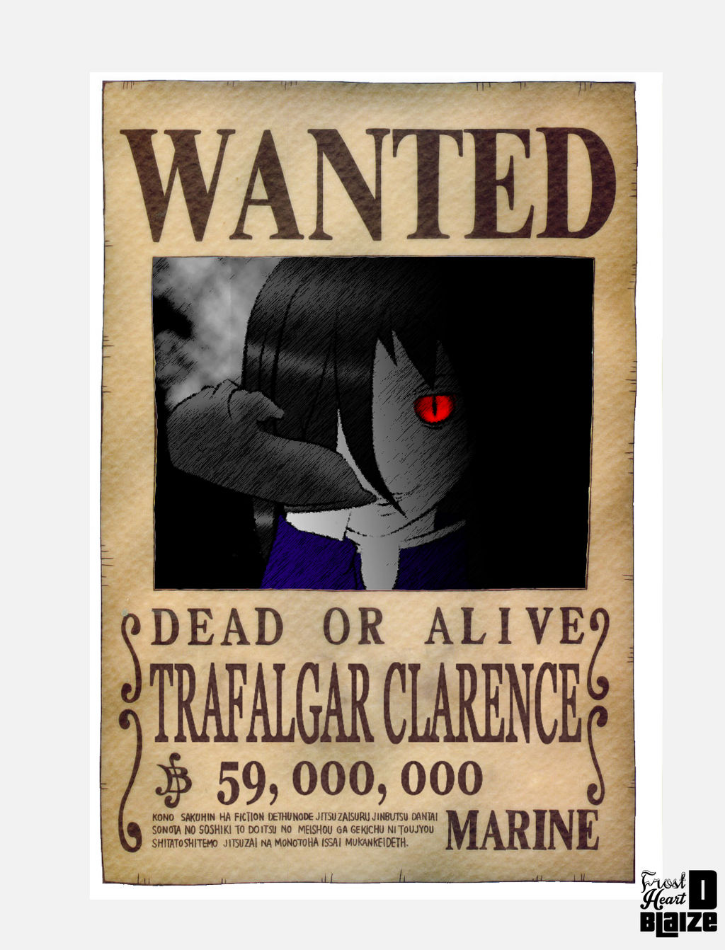 Wanted :  Trafalgar 'Demon Illusionist' Clarence