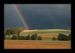 Rainbow and Fields by Hartmut-Lerch