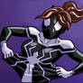 D.Va is trying to remove the symbiote