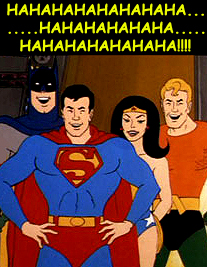 Superman , Batman , Wonder Woman , Aquaman - meme