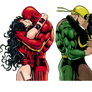 Daredevil X Elektra and Iron Fist X Misty Knight