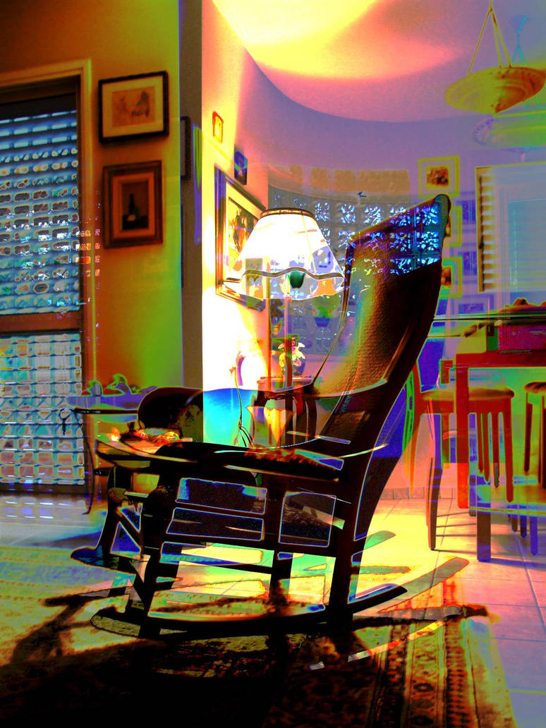 Psych Rocking Chair Psychadelic Chair by MuseBreaks on DeviantArt
