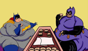 DC Eating Contest 2: Batgirl vs Catwoman