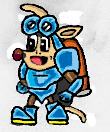 sparkster sprite redrawn oil