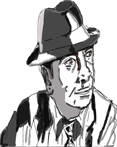 Bob Hoskins (Tribute drawing) Black and white