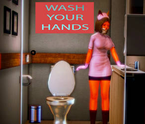 Ak girl says Wash your hands