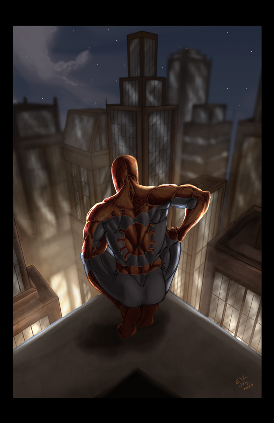 Spiderman on the Rooftop