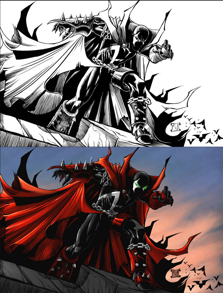 Spawn Inks to Colors by ErikVonLehmann on DeviantArt