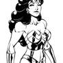 Wonder Woman Stands B+W