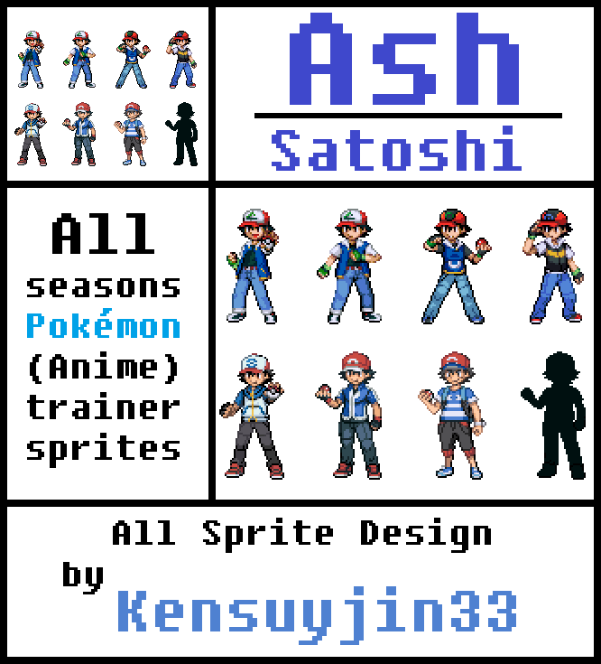 Simplemente usa Google, no cuesta nada buscar "Sprites de Ash" .