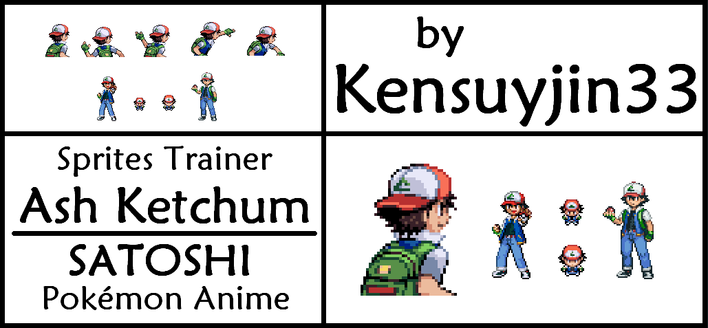 Sprites Trainer Ash Ketchum/Satoshi (Anime)